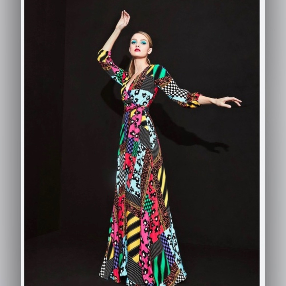 Alice + Olivia Plus Coco Patchwork Maxi Dress - image 1